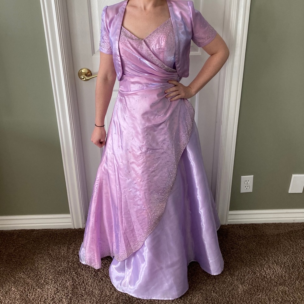 Formal purple prom dress